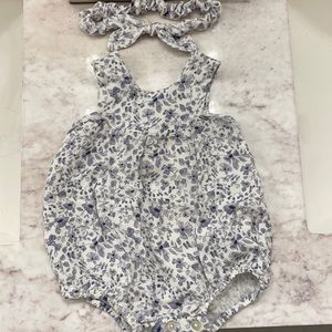 Rylee & Cru Floral Print Bubble w Headband